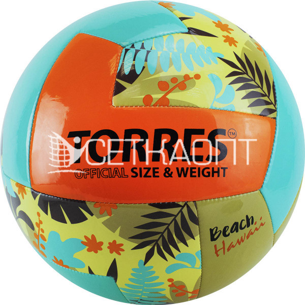 Мяч для пляжного волейбола TORRES Hawaii V32075B