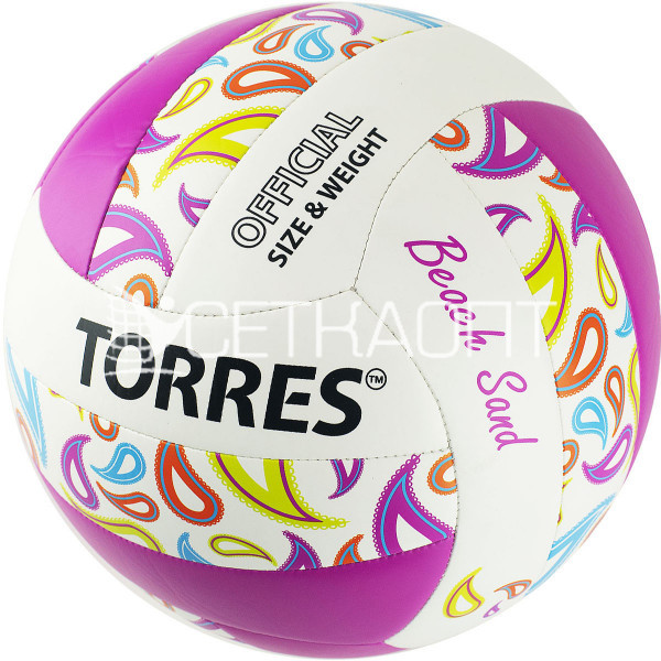 Мяч для пляжного волейбола TORRES Beach Sand Pink V32085B
